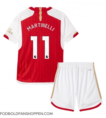 Arsenal Gabriel Martinelli #11 Hjemmebanetrøje Børn 2023-24 Kortærmet (+ Korte bukser)